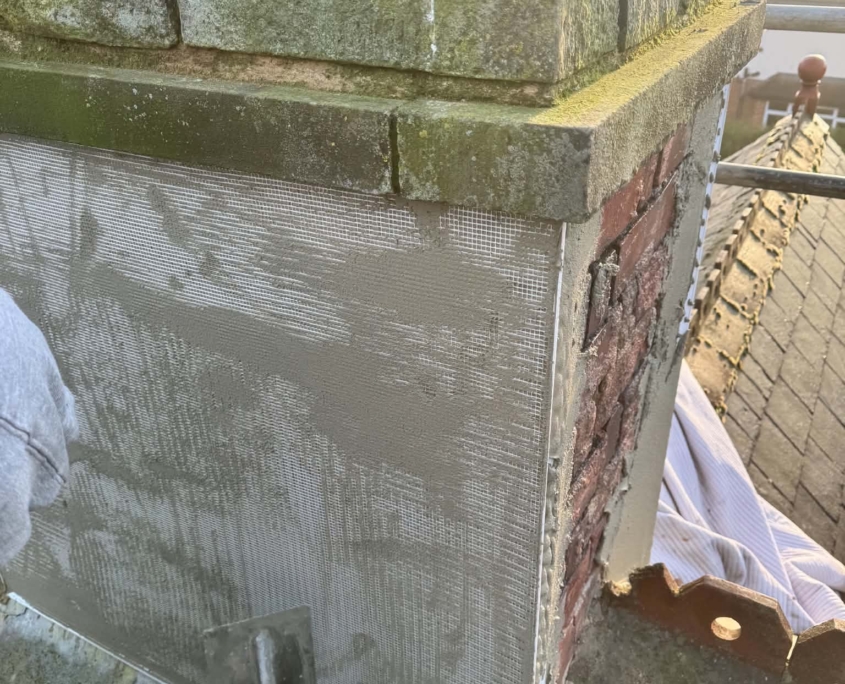 Chimney Pebble Dashing Job in West Yorkshire (6) Chimney Pebble Dashing Job in West Yorkshire (6)